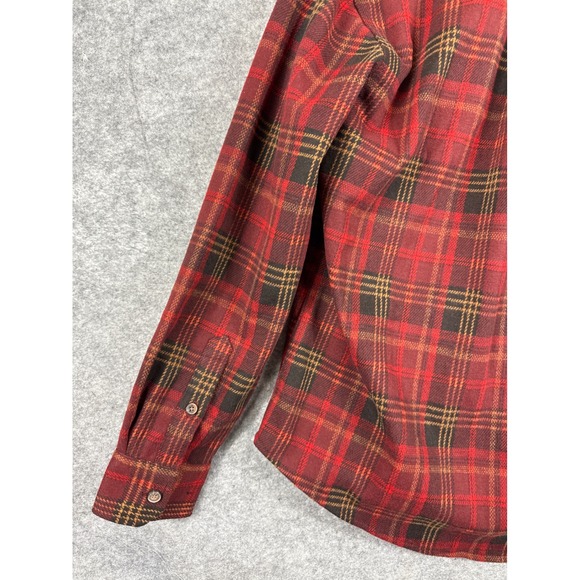 Jachs New York Mens Red Plaid Flannel Shirt Long Sleeve Button Down Small NEW - Picture 10 of 12